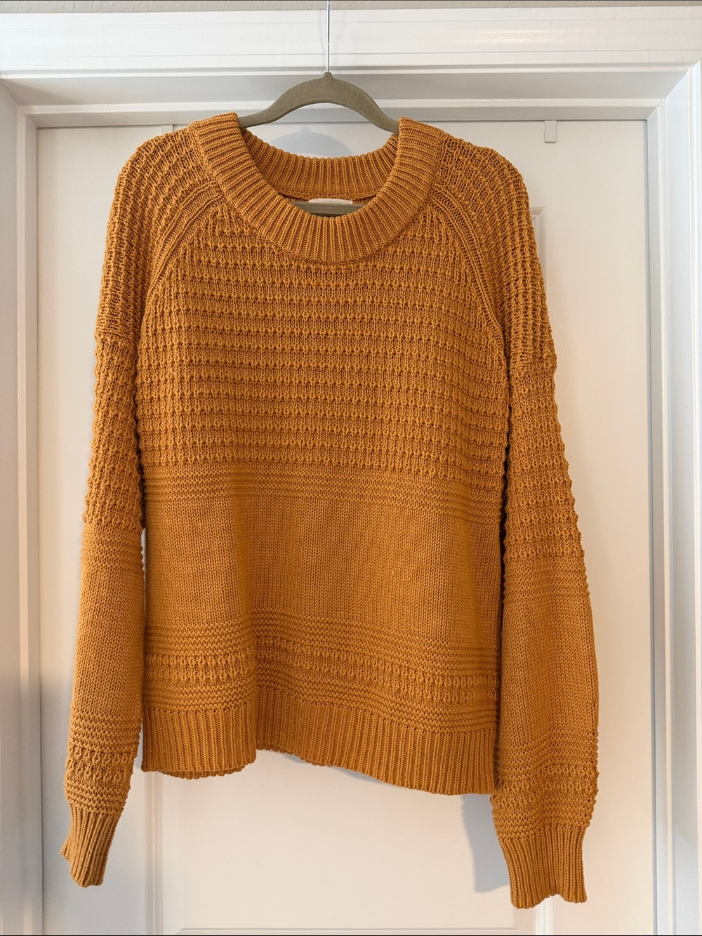 Universal Thread Golden Mustard Textured Crewneck Sweater